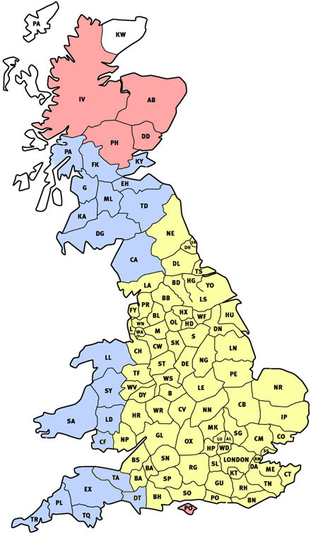 Delivery zones