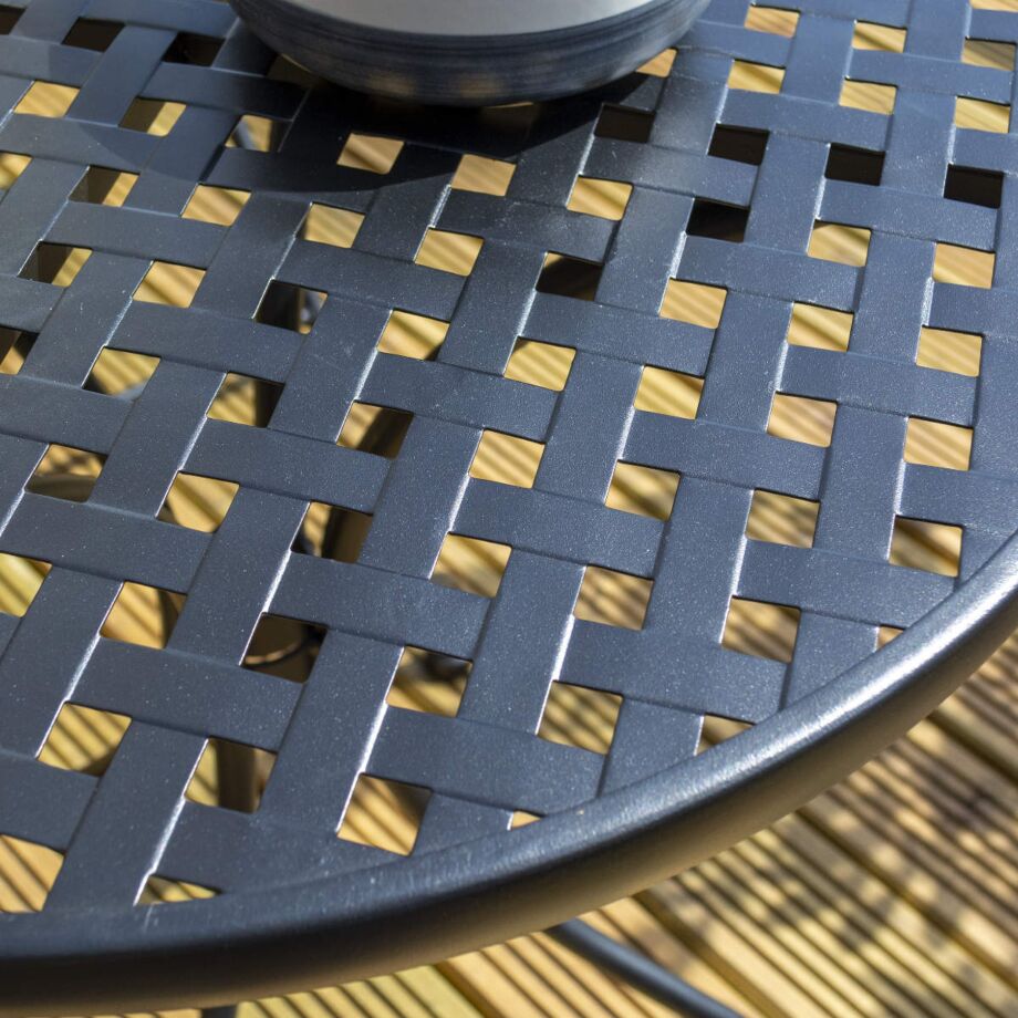 Rowlinson Havana Lattice Bistro Set Black