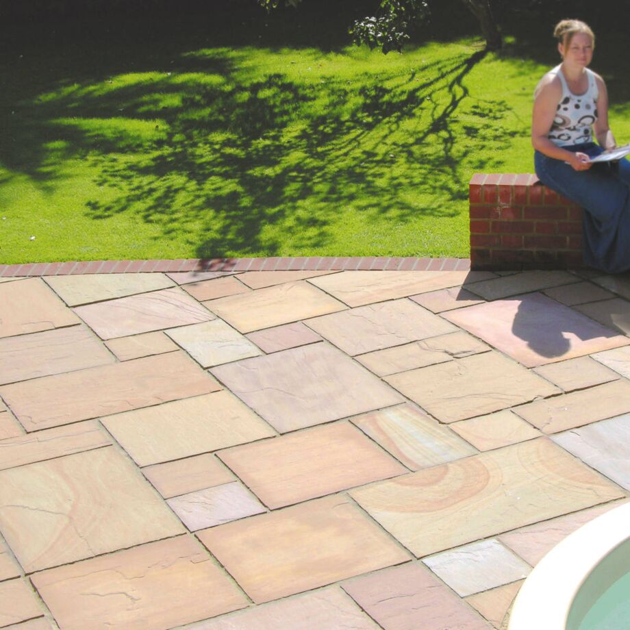 Global Stone Buff Brown Paving Slabs Paving Superstore