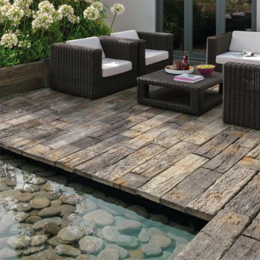 Marshalls Paving _ Concrete 'Woodstone' Driftwood - PAVING SLABS