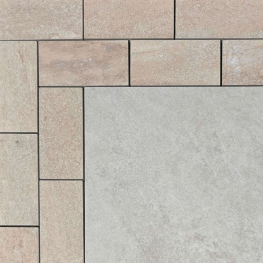 Paving Superstore _ Porcelain 'Italiano Sett' Desert Beige - PAVING SLABS / BORDER TILES