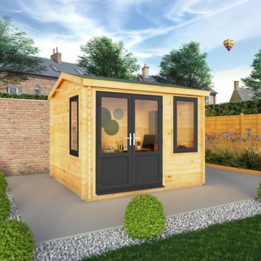 Mercia _ Home Office Elite Log Cabin UPVC 3m x 3m - Cabin