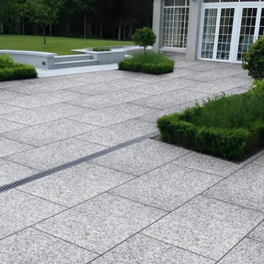 Paving Superstore _ Flamed Granite 'Primary Range' Silver Grey - PAVING SLABS