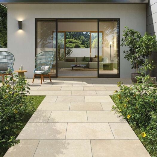 Paving Superstore _ Porcelain 'Primary Range' Egyptian Limestone - PAVING SLABS