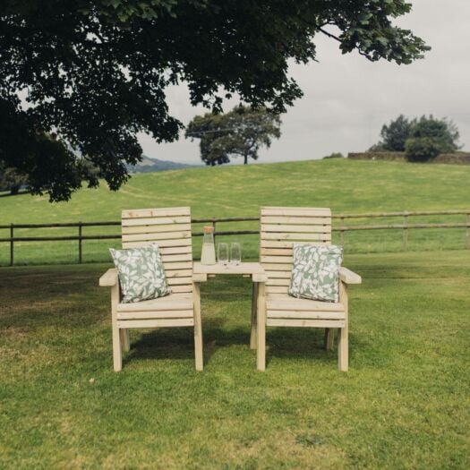 Paving Superstore _ 'Rustic Country' - Ergonomic Social Companion Two Seater Set