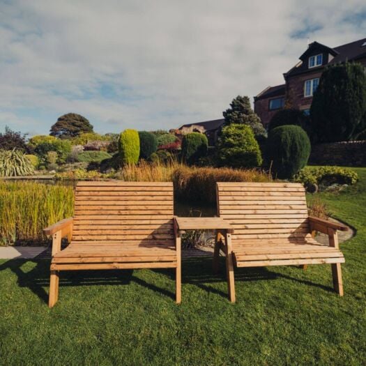 Paving Superstore _ 'Rustic Country' - Valley Straight Table Four Seater Bench
