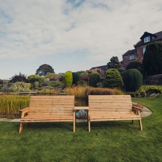 Paving Superstore _ 'Rustic Country' - Valley Straight Table Six Seater Bench