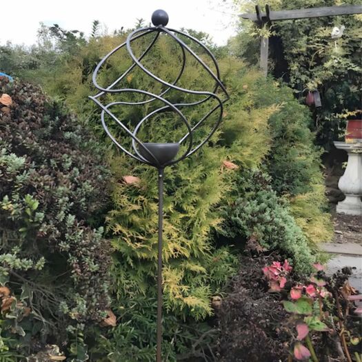 Poppyforge_Tangle Ball with Bird Feeder-Garden Art