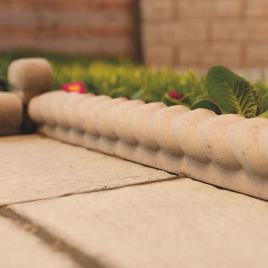 Bowland Stone_ Concrete 'Half Rope Top' Barley - EDGING