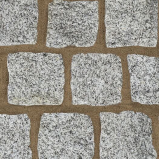 Natural Paving _ Granite 'Cobblestone' Silver Grey - SETTS