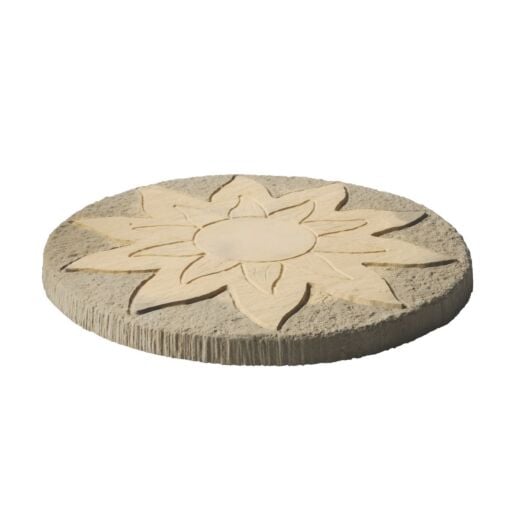 Bowland Stone Paving _ Concrete 'Celestial Sun' Antique Grey/Barley - STEPPING STONES