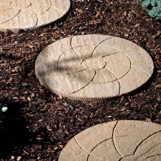 Bowland Stone Paving _Concrete 'Catherine Wheel' Barley - STEPPING STONES