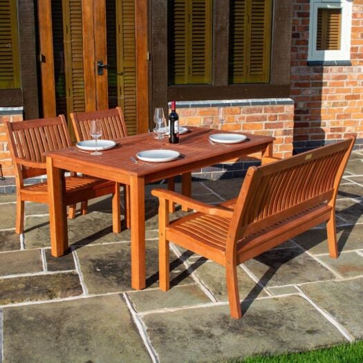 Rowlinson_Willington Rectangular Table 4 Seat Set