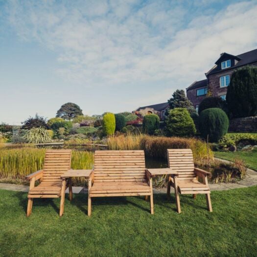 Paving Superstore _ 'Rustic Country' - Valley Straight Table Four Seat Set