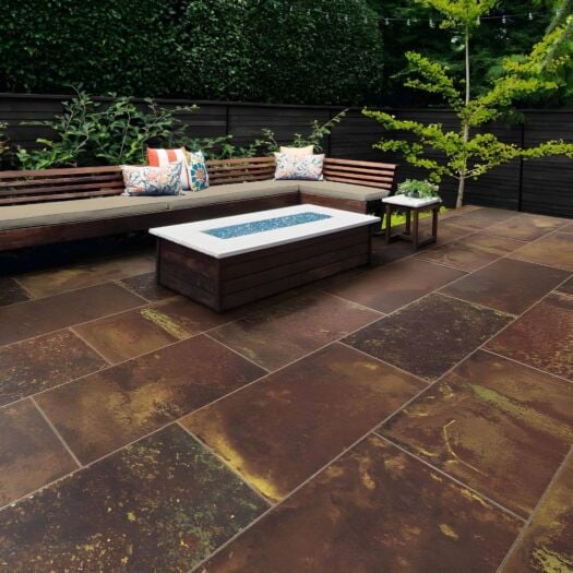 Marshalls Paving_Porcelain 'Symphony Elements Vitrified' Corten Copper-PAVING SLABS