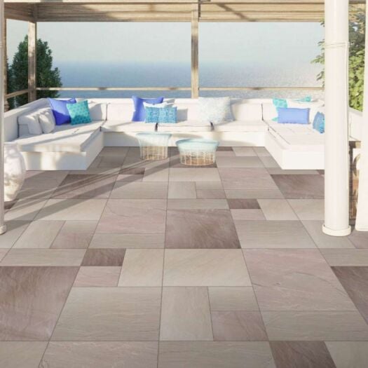 Paving Superstore _ Riven Sandstone 'Primary Range' Raveena - PAVING SLABS