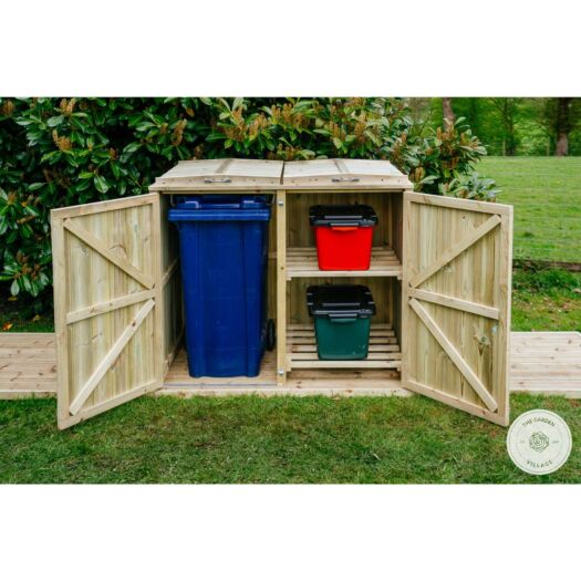 Garden Village _ Shireburn Single Wheelie Bin and Recycle Box Options