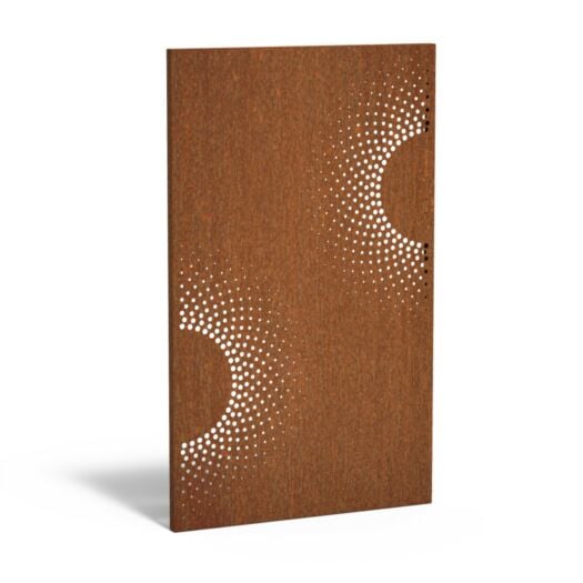 Adezz_Corten Steel-Decorative Wall Panel-2 Half Orbs-WALLING