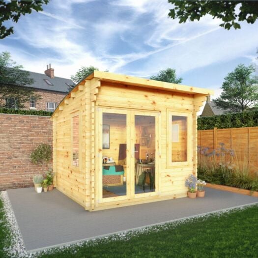 Mercia _ Helios Curved Roof-Log Cabin