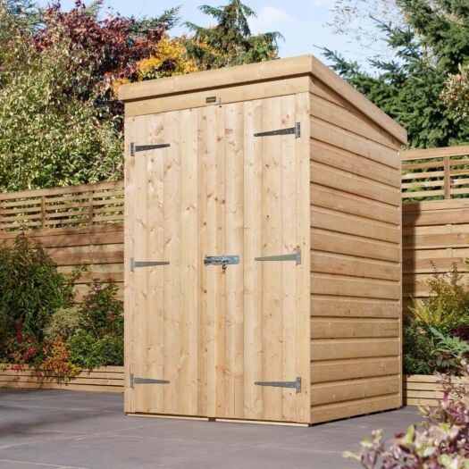 Rowlinson _ Shiplap Double Door Pent Roof - Shed