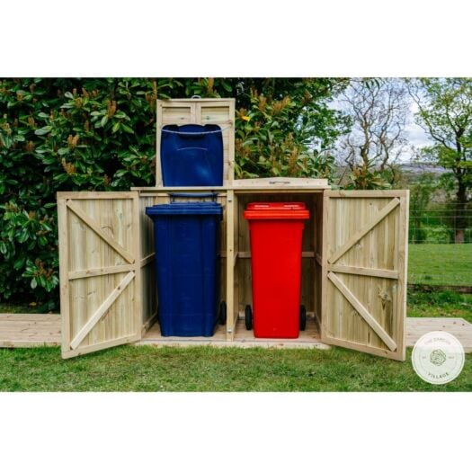 Garden Village _ Shireburn Double Wheelie Bin Store 