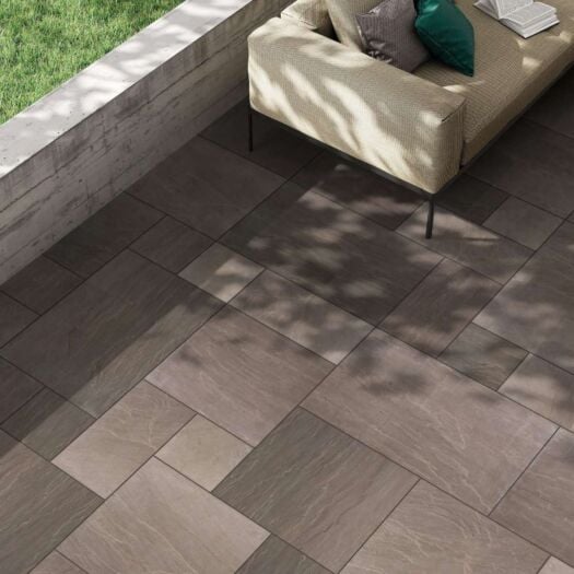 Paving Superstore _ Riven Sandstone 'Primary Range' Autumn Brown - PAVING SLABS