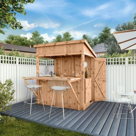 Mercia _ Premium Pressure Treated With Shutters - Garden Bar