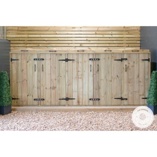Garden Village _ Chatburn Quintet Wheelie Bin Store