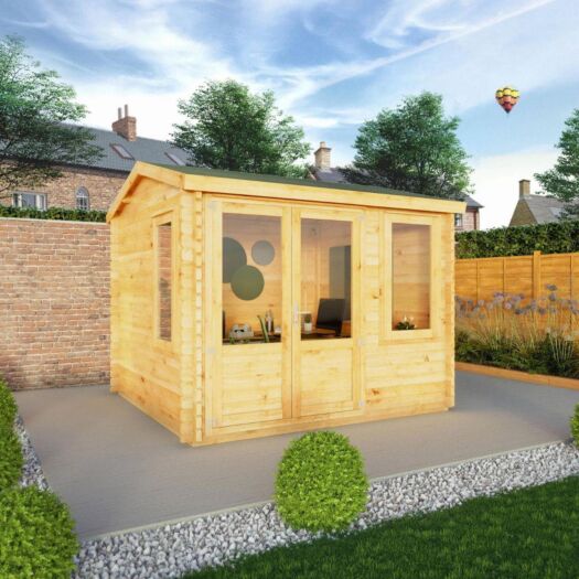 Mercia _ Home Office Elite Log Cabin 3m x 3m-Cabin