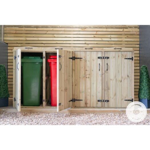 Garden Village _ Chatburn Quad Wheelie Bin Store