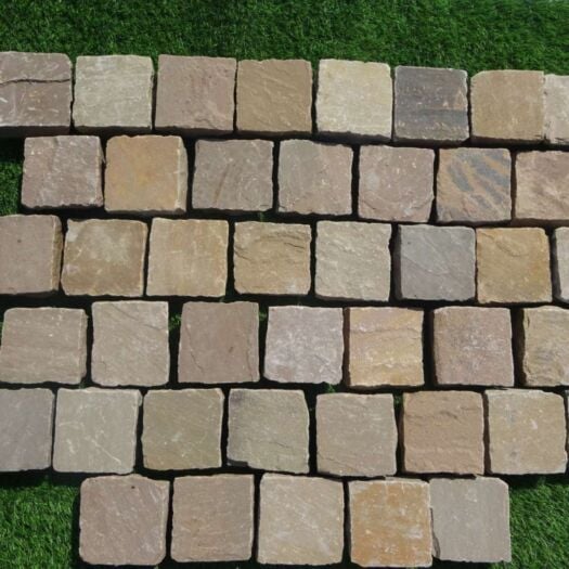 Paving Superstore _ Tumbled Sandstone 'Primary Range' Raj Green - SETTS
