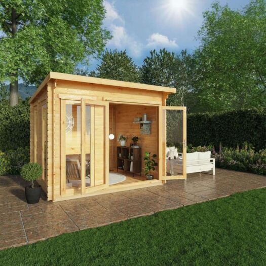 Mercia _ Studio Pent Log-Cabin