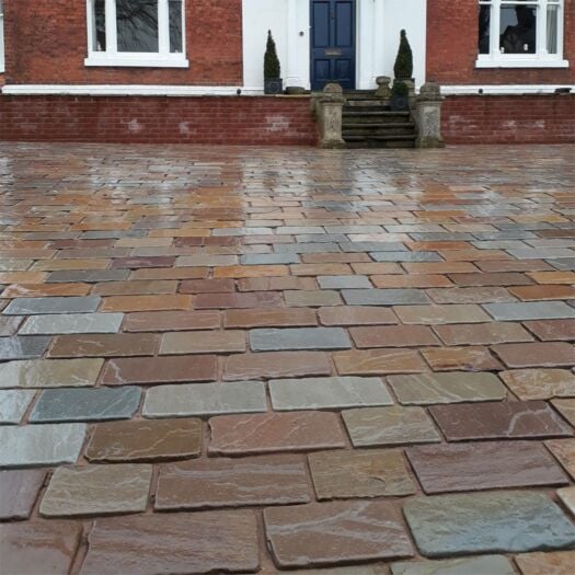 Paving Superstore _ Antique Sandstone 'Select Range' Autumn Mix - SETTS