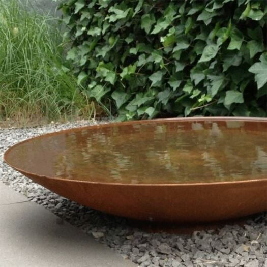 Adezz _ Corten Steel Water Bowl - Water Feature