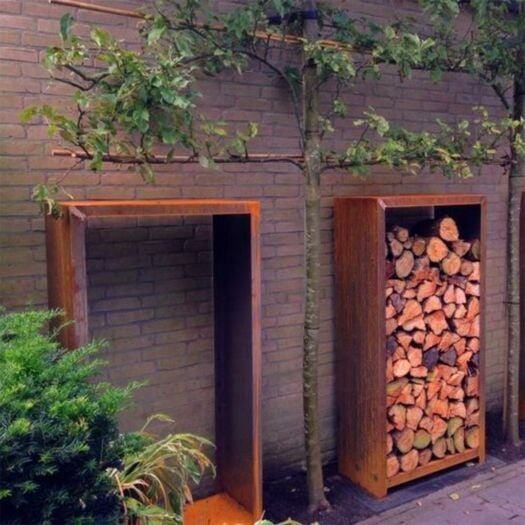 Adezz _ Corten Steel Wood Store - Wood Storage