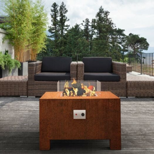 Adezz _ Corten Steel - Brann Gas Fire Table