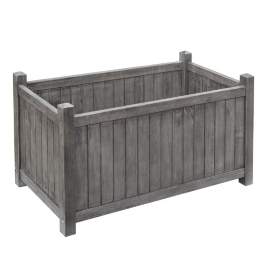 Rowlinson _ Alderley Grey Rectangular Planter