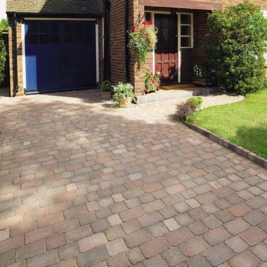 Brett Paving _ Concrete 'Alpha Antique & Trio' Brindle-BLOCK PAVING