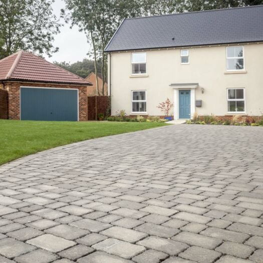 Brett Paving_Concrete 'Alpha Flow Permeable' Charcoal-BLOCK PAVING