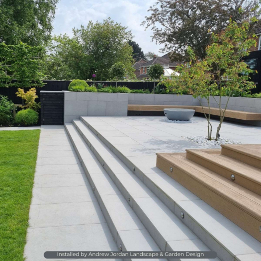 London Stone _ Porcelain Polished Concrete - PAVING SLABS