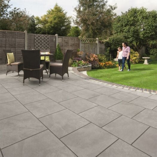 Marshalls Paving_Porcelain 'Arrento Vitrified' Silver-PAVING SLABS