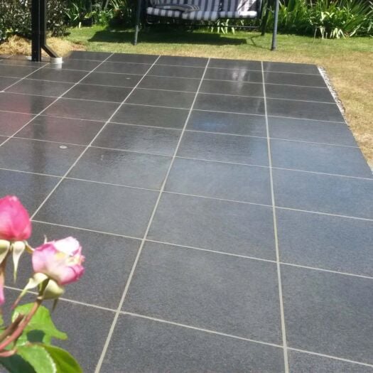 Paving Superstore _ Flamed Granite 'Element Range' Ash Black - PAVING SLABS / BORDER TILES