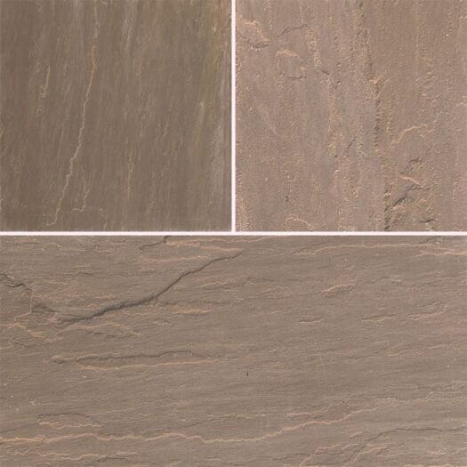 Paving Superstore _ Riven Sandstone 'Ideal Range' Autumn Brown-PAVING SLABS