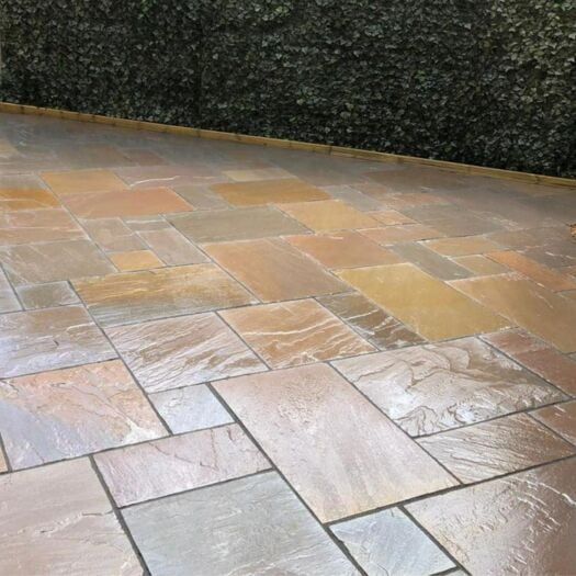Paving Superstore _ Riven Sandstone 'Select Range' Autumn Brown Edge - PAVING SLABS