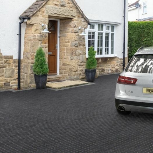 Stonemarket Paving_Concrete 'Avenu Linear' Charcoal-BLOCK PAVING