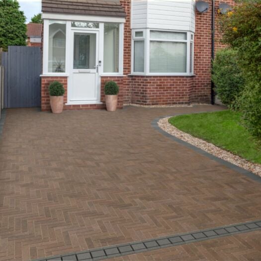 Stonemarket Paving _ Concrete 'Avenu Linear' Forest Blend-BLOCK PAVING