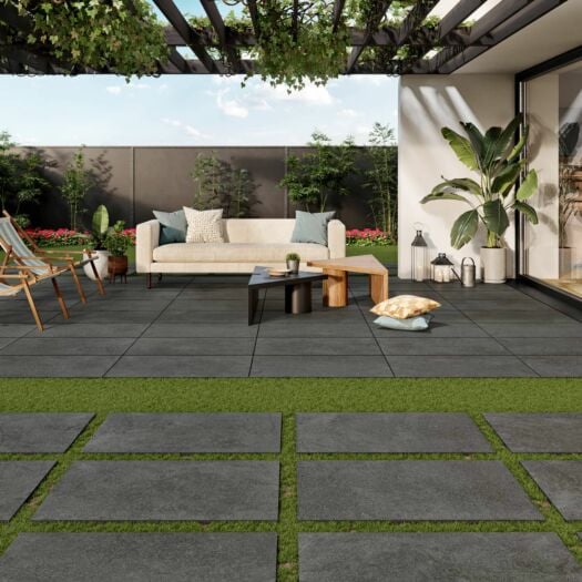 Paving Superstore _ Porcelain 'Select Italian Range' Avenue Dark Grey-PAVING SLABS