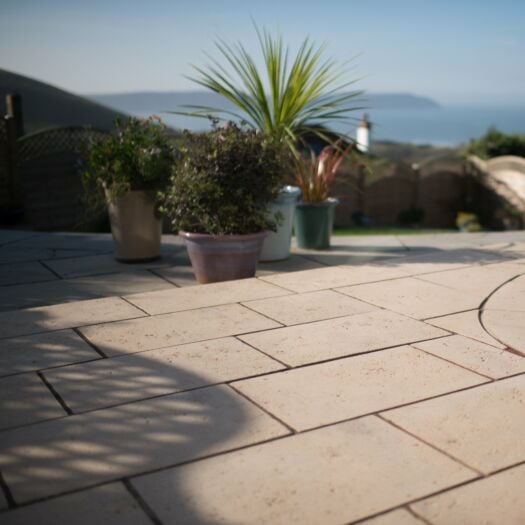 Bowland Stone_Concrete 'Baroque' Cream-PAVING SLABS