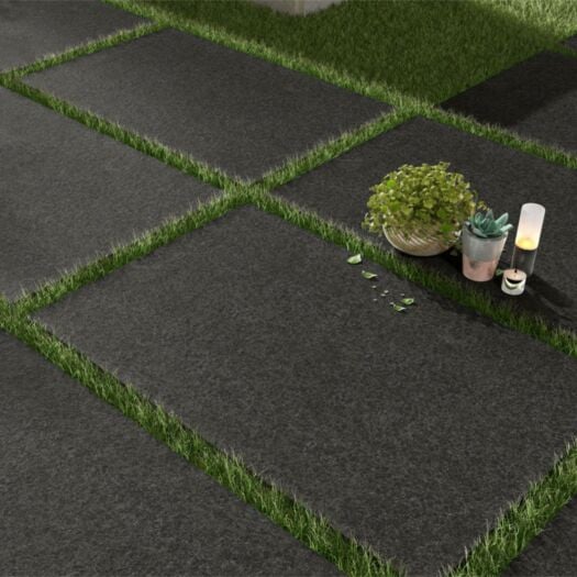 Paving Superstore _ Porcelain 'Ideal 900 Range' Basalt Nero-PAVING SLABS