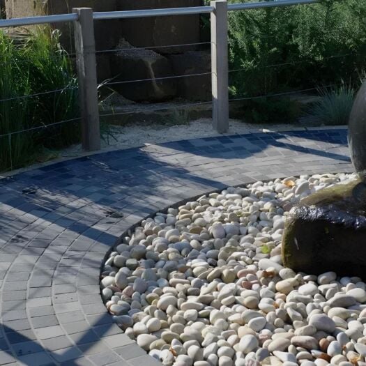 Strata Paving _ Riven Limestone Black Lime - SETTS